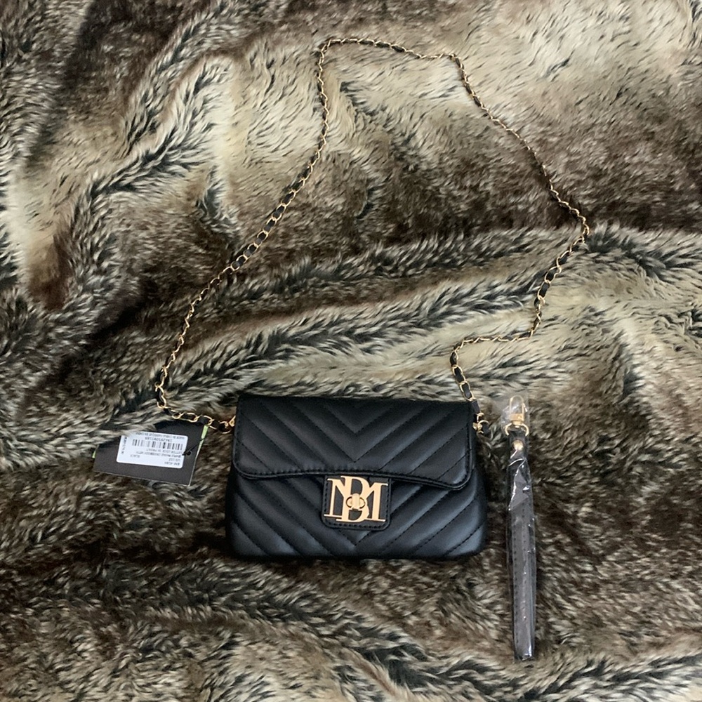 Badgley Mischka NWT Black Quilted Crossbody